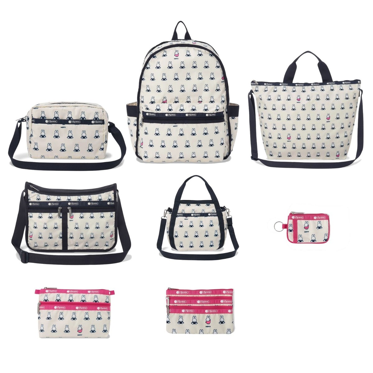 LeSportsac x Miffy Collabo Crossbody, etc. Total 8 Types