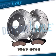 Front Drilled Slotted Brake Rotors Brake Pads for Ford Expedition F-150 Bronco