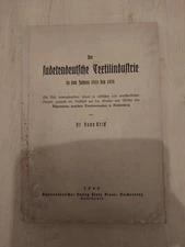 SUDETENDEUTSCHE TERTILINDUSTRIE OLD GERMAN BOOK 1940 year