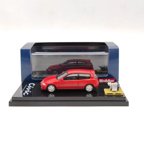 Hobby Japan HJ641017GR 1/64 Honda Civic EG6 SiR Ⅱ With Engine Display Model Red - Bild 1 von 8