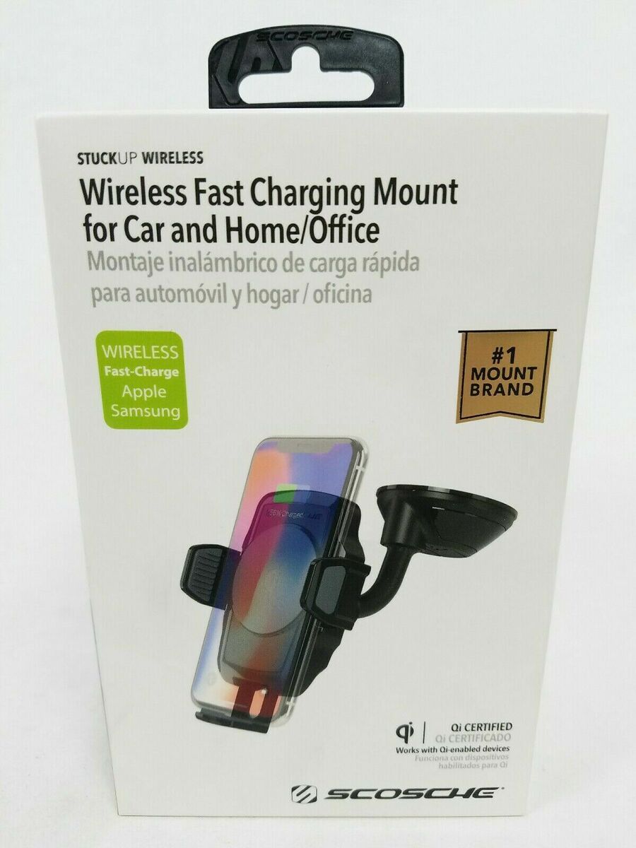 SCOSCHE WIRELESS FAST CHARGING MOUNT FOR CAR AND HOME OFFICE QI CERTIFIED