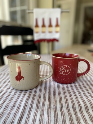Cheers! Maker s Mark Limited Edition - 2 Bourbon Whisky Mugs NEW Red and Cream