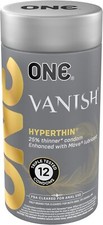 ONE Vanish Ultra Thin Sensitive Lubricated Latex Condoms Silver Pocket Case