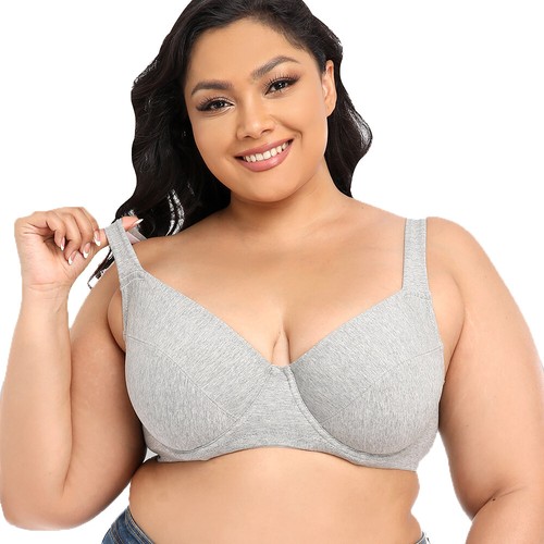 Women's Comfort Minimizer Bra Underwire Non Padded Full Coverage Bras Plus Size - Picture 1 of 21