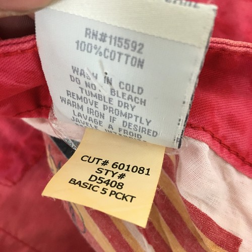 Robins Jeans 42x32 Pink Denim Tie Dye Straight Studded Pockets Rhinestone Mens - Picture 14 of 18