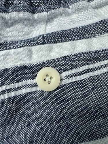 Athleta Blue White Linen Striped Elastic Waist Pockets Shorts Sz 4 - Bild 4 von 9