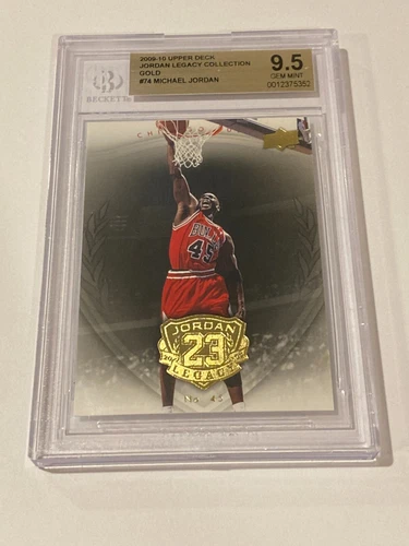 Michael Jordan 2009 Upper Deck Legacy Collection BGS 9.5 Gem Mint Card Gold #74