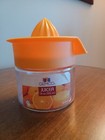 Vintage GEMCO Citrus Hand Juicer Glass Collecting Bowl w/Orange Top.