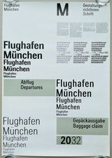 Plakat Poster Otl Aicher Flughafen München Typografie Grafik Design Deutschland