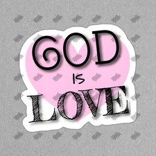 God is Love Vinyl Sticker Inspirational Decal for Faith, Home Decor, 776759