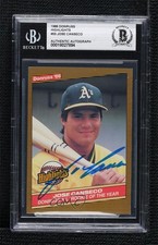 BAS 1986 Donruss Highlights Box Set Jose Canseco #55 BGS Authentic Auto 3c7
