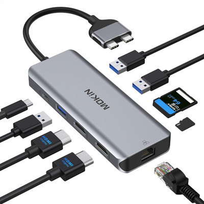 Macbook Pro Docking Station Dual Monitor Macbook Pro HDMI Adapter,9 in 1 USB C