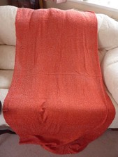 remnant of red dress fabric with gold thread, stretchy, approx