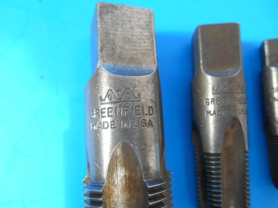 Lot of 3 Greenfield Pipe Taps 3/4-14, 3/8-18, 1/8-27 NPT - Image 2 of 4