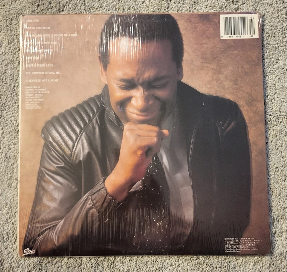 New & Sealed Luther Vandross 1981 Orignal Pressing Lp Never Too Much - Image 2 of 2