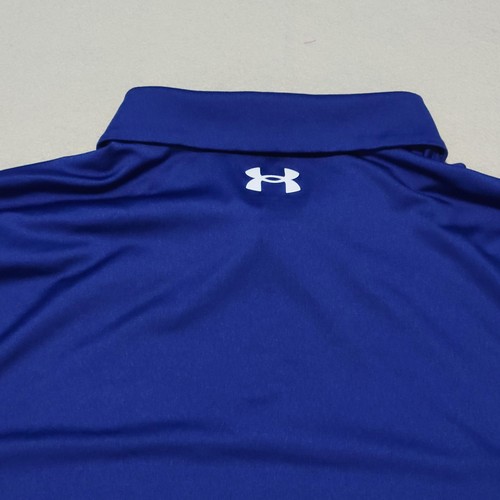 Under Armour Shirt Mens 2XL Playoff Golf Polo Loose Short Sleeve Stretch Blue - Picture 5 of 8
