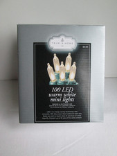 Lot of 3 Boxes LED Clear Warm White Holiday Christmas Mini Lights, Trim A Home
