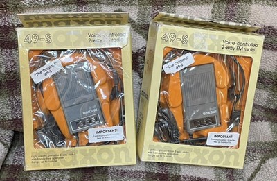 MAXON VTG 1982 49-S VOICE CONTROLLED 2 WAY FM RADIOS WALKIE TALKIES