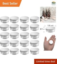 20 Pack 0.5 oz Aluminum Tin Jar with Screw Lid 15 ml Round Refillable Containers