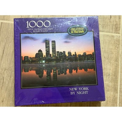 NEW YORK BY NIGHT 1000ピースジグソーパズル 希少 Jigsaw Puzzle 1000 pc New York by Night Twin Towers Glow in Dark