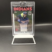 2021 Topps Clearly Authentic Franmil Reyes 1986 Autograph Auto Encased Indians 
