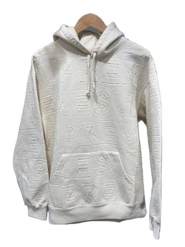 Sweat à capuche Supreme L coton beige occasion