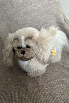 Original Rentner Steiff Vintage Junior Peky Pekingese Hund 2890/22 seltenes Etikett intakt