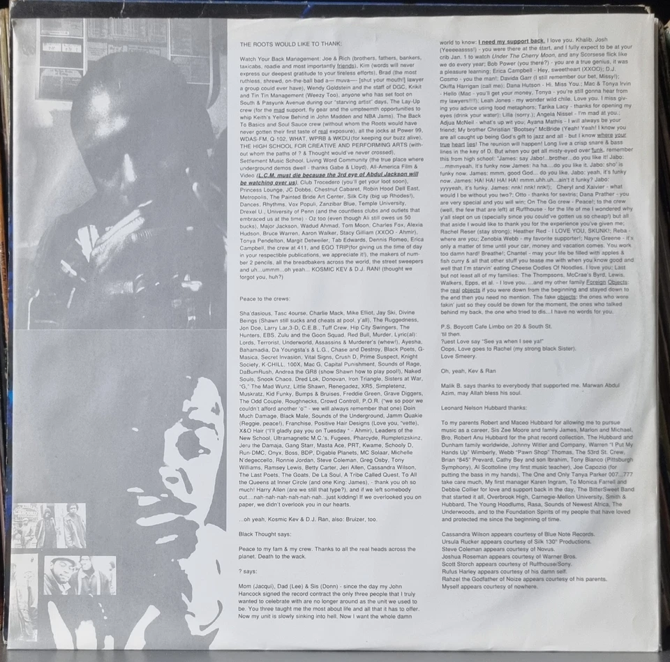 The Roots – Do You Want More?!!!??! (Geffen Records) 1994 2x12" LP Album - Image 4 of 4