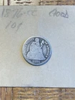 1876-CC SEATED LIBERTY DIME, GOOD