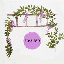 2X 7FT Artificial Wisteria Vine Garland Plant Foliage Trailing Flower Home Decor