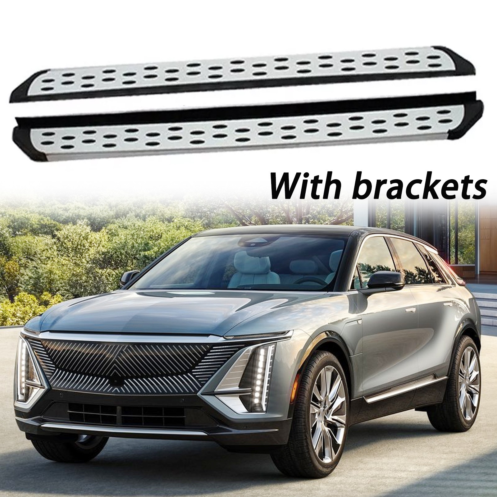 Running Board Side Steps Pedal Nerf Bar Fits for Cadillac Lyriq 2023 2024 2025