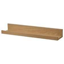 Oak Effect Picture Ledge Shelf Floating Wall Display | 52cm or 115cm Photo Rack