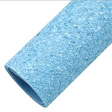 Super Chunky Blue Glitter FAUX LEATHER ROLL 12" x 55" FULL ROLL 1106447