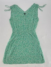 a.n.a. Women's Mint Green Floral Sleeveless Dress Size M Beachy Coastal Summer