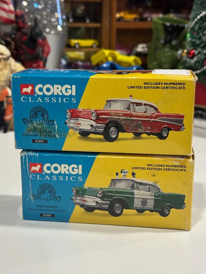 Vintage Corgi Chevrolet Fire Chief 51201 / Sheriff's Car 51301  1/43 Scale - Image 2 of 4
