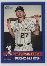 2025 Topps Heritage High Number Dark Blue Bordered Jordan Beck #659 1o0