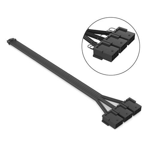 12VHPWR 12+4Pin to 3x8Pin PCIE 5.0 Power Adapter Cable For RTX 3090Ti 4080 4090