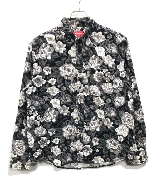 Chemise en velours côtelé à fleurs S Supreme Digi