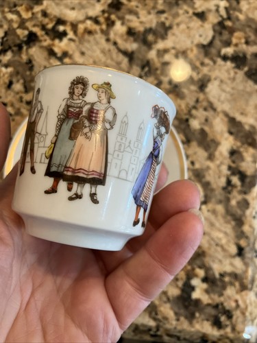 Suisse Langenthal Porcelain Costumes Suisses Berne Demitasse Cup & Saucer NR - Picture 6 of 9