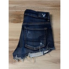 American Eagle Distressed Denim High-Rise Festival Short Shorts Blue Size 4