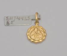 14K Yellow Gold First Communion Pendant   Priest  Child Religious Medal Charm