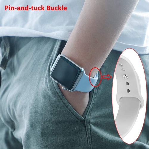 Uhrenarmband 38 mm 42 mm 40 mm 44 mm 41 mm 45 mm weiches Silikonband Ersatzarmband S - Bild 5 von 9
