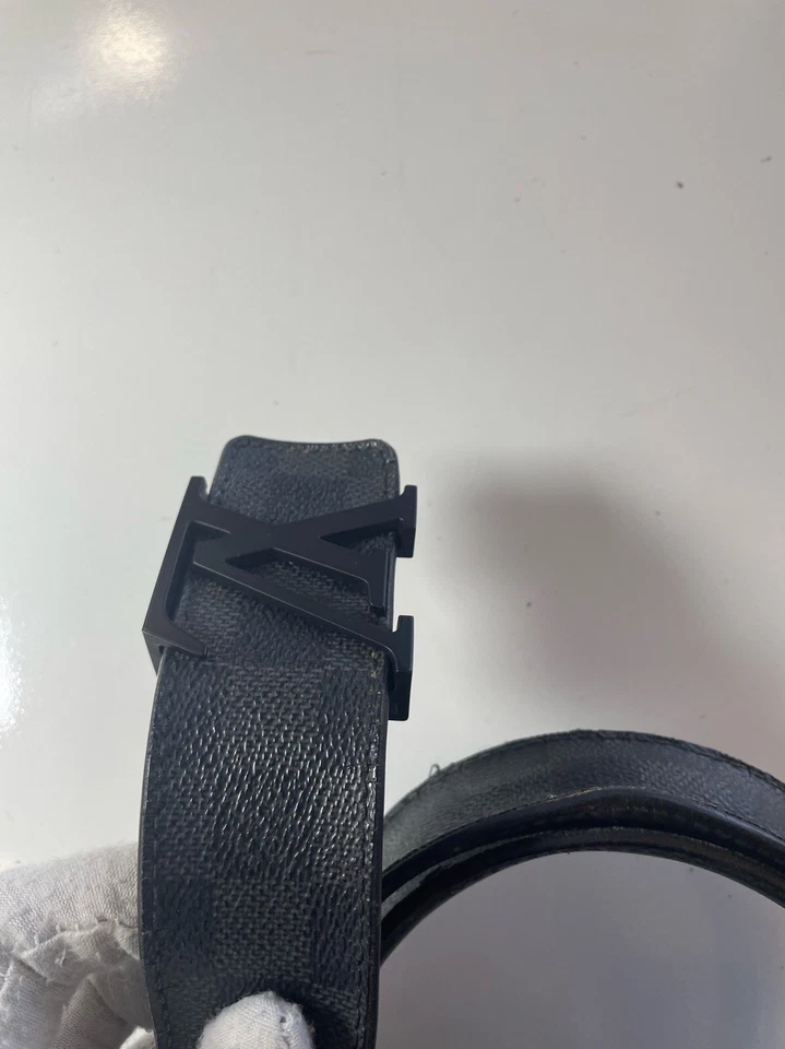 Louis Vuitton LV Initial Reversible Belt Damier Graphite Leather 34/85 AB31 - Image 4 of 4