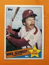 1985 Topps #714 Mike Schmidt. Set break Mint-Gem