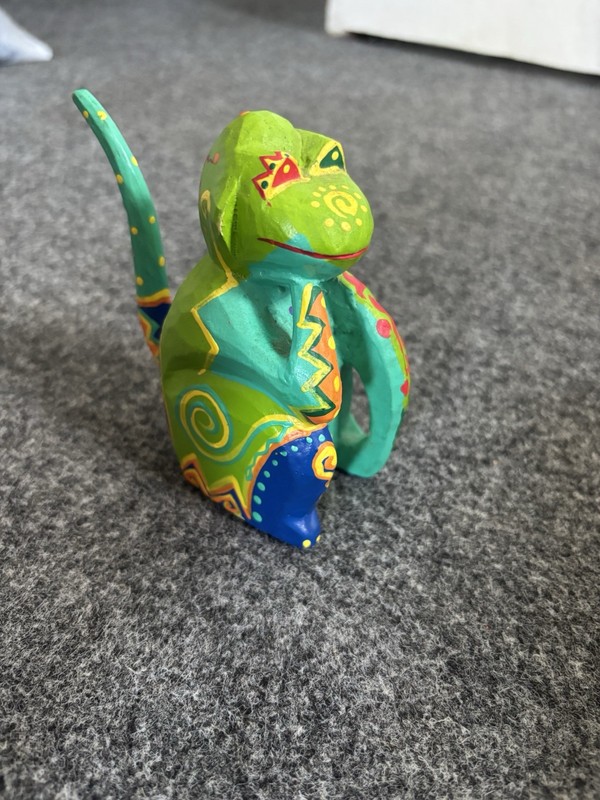Hand Painted Wooden Sculpture Of Monkey
