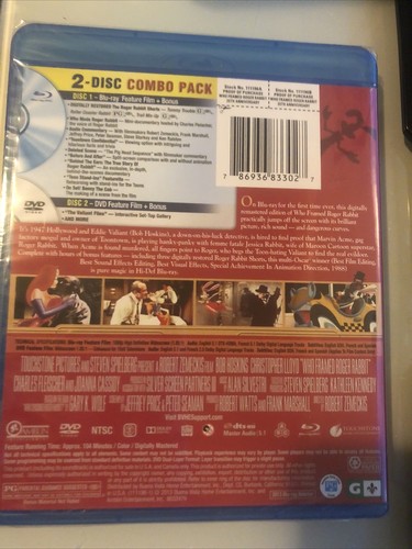 Roger Rabbit 25th Anniversary 2-Disc (Bluray/DVD) NEW Hoskins SEALED + Slipcover - Bild 4 von 4