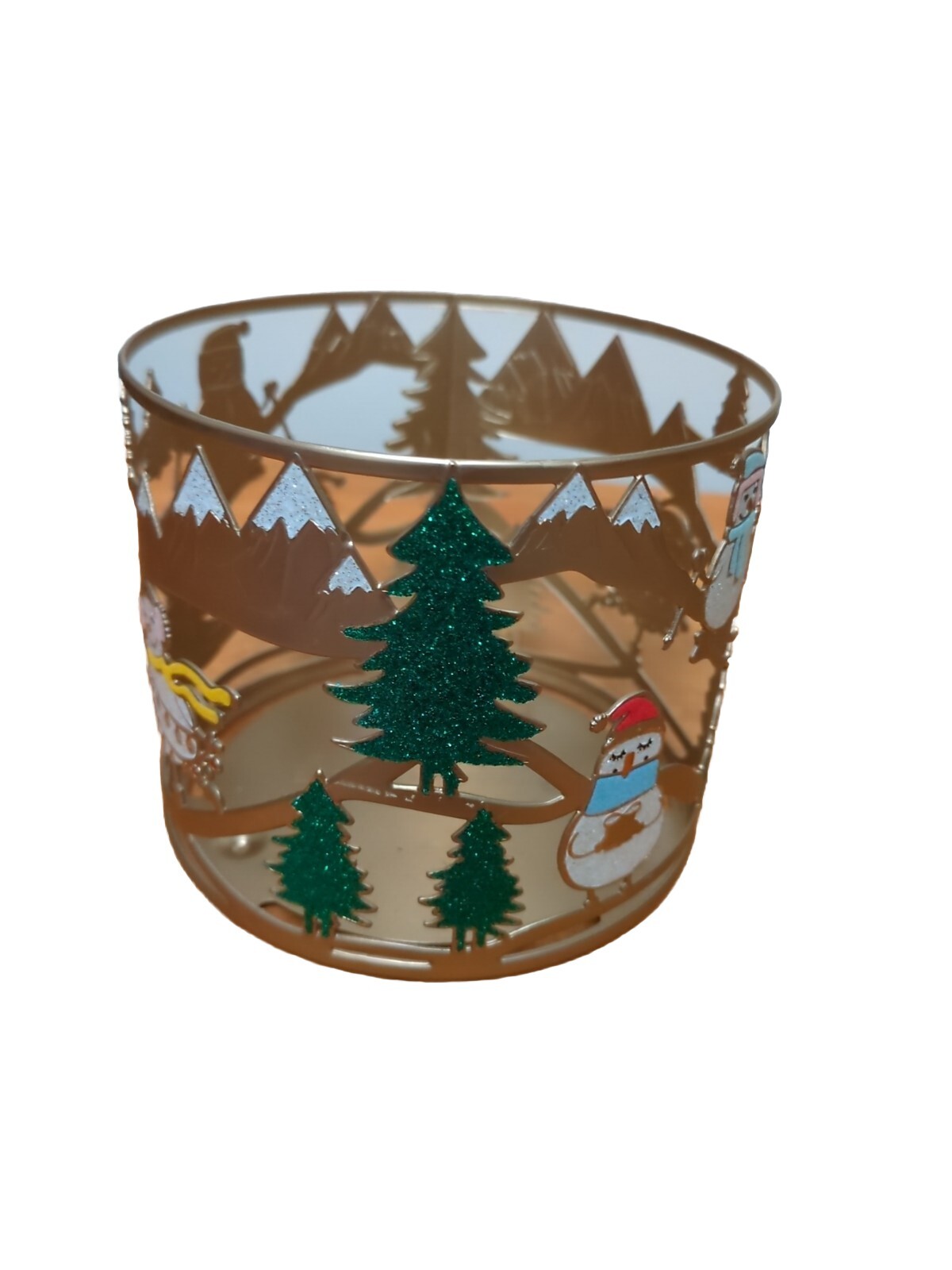 BATH & BODY WORKS SKIING SNOW FRIENDS SNOWMEN LARGE 3 WICK CANDLE