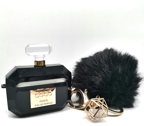 Custodia AirPods Pro in silicone morbida antiurto design carino lusso bottiglia profumo      - Foto 6 di 8