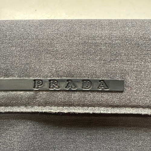 PRADA Long Wallet Authentic Black Bi-fold Wallet Logo Box and Card Included - Picture 4 of 12