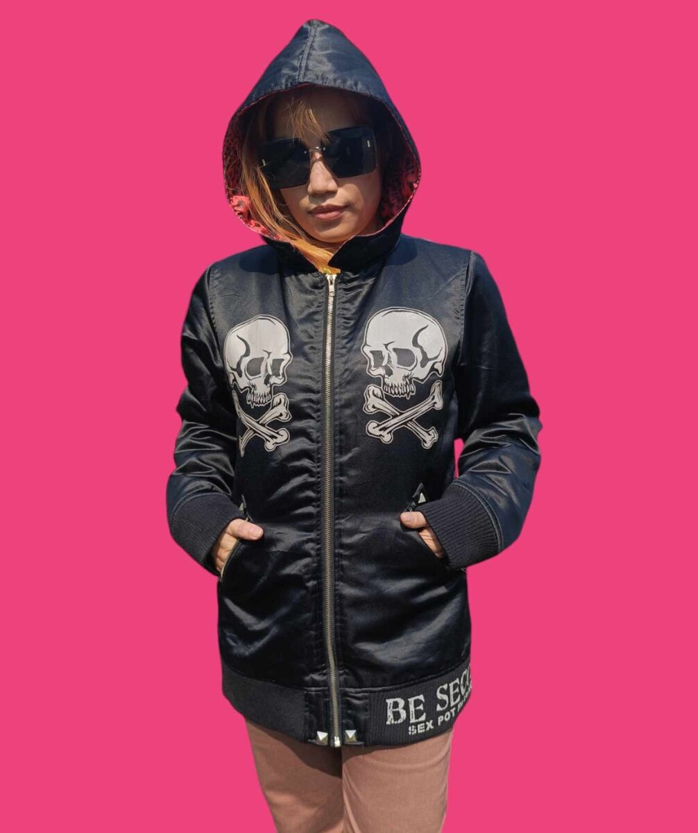 SEX POT ReVeNGe Punk Star Skull & Crossbones Black Jacket SEX POT ReVeNGe Punk Star Skull & Crossbones Black Jacket